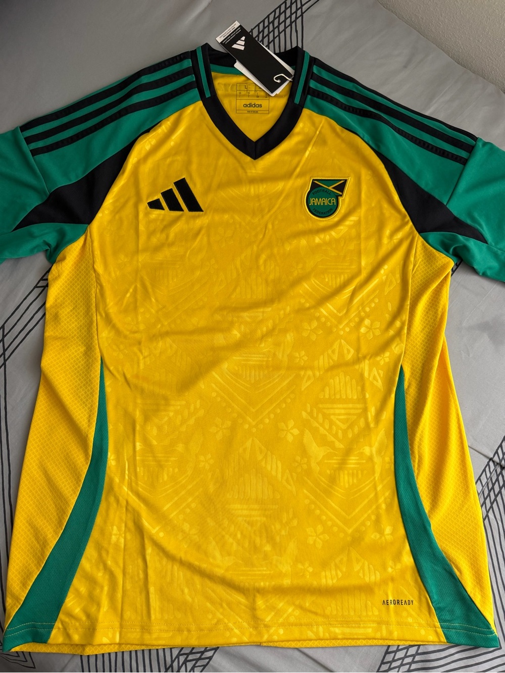 Adidas Yellow & Green Jamaica Soccer Jersey